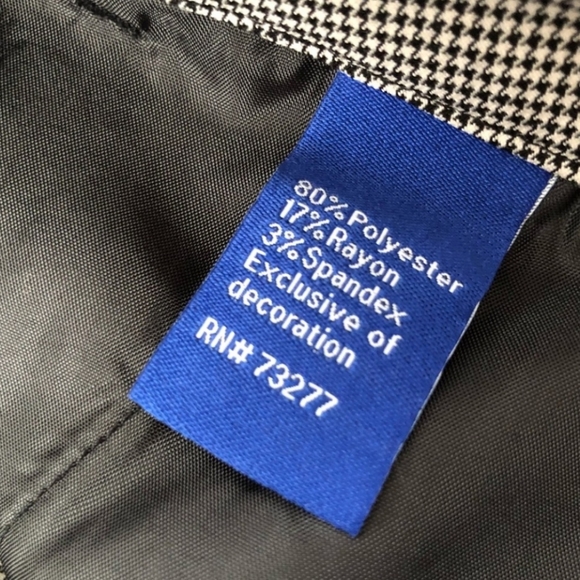 New Houndstooth Side Striped Black Ankle Pants Small - Picture 5 of 7